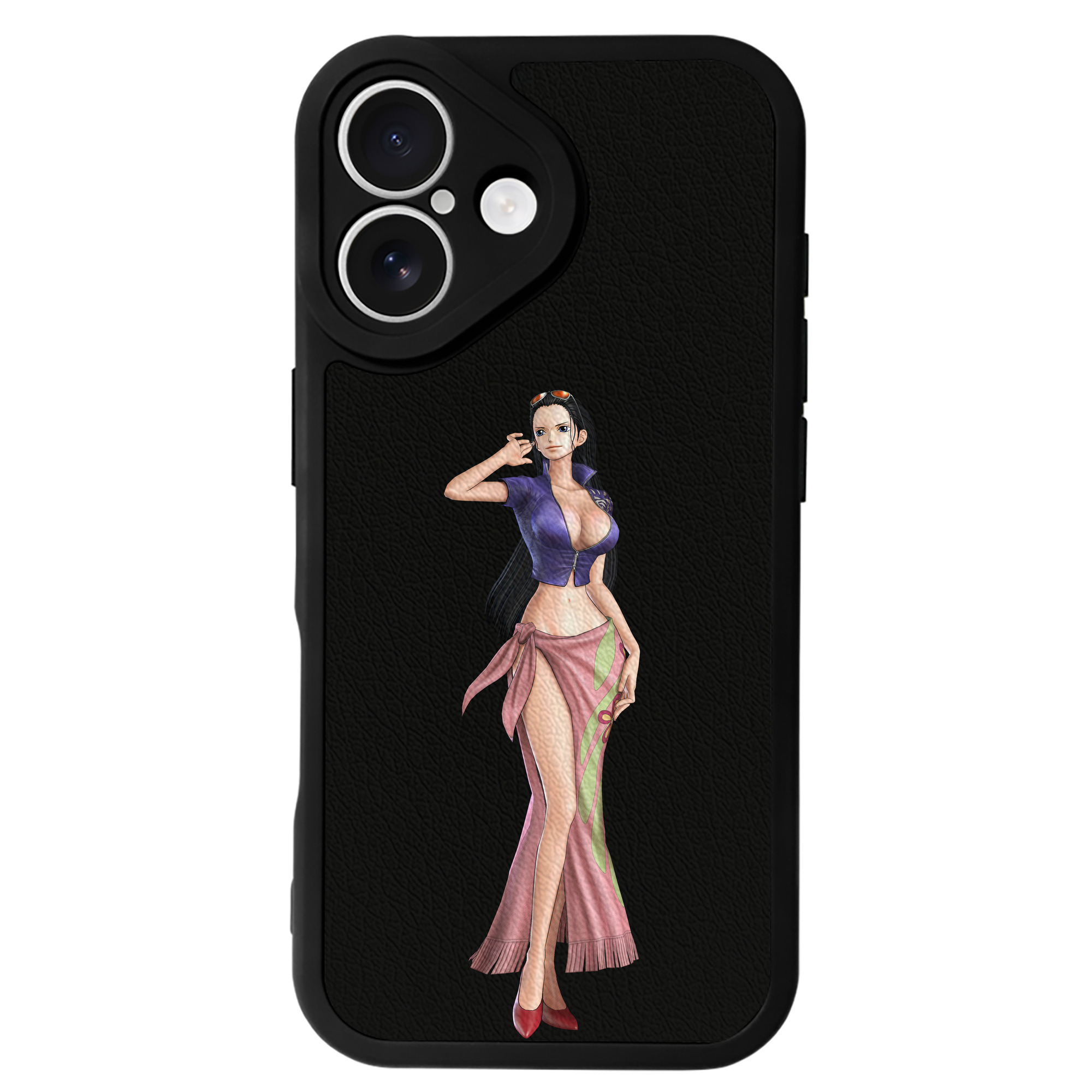 （画像用） ワンピース ニコ・ロビン ONE PIECE Nico Robin 【iPhone 16シリーズ対応】シリコンスマホケース（レザー調） 材質：シリコン
